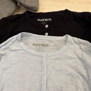 Girls Black and Light Blue Tops